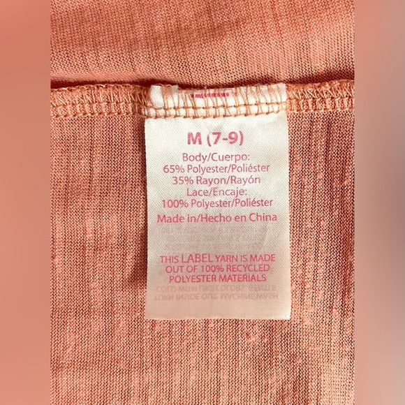 No Boundaries Women’s Lace Coral Tank Top Sleeveless | Size M (7-9) - Picture 2 of 6